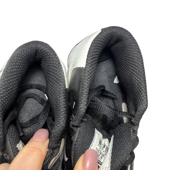 Nike Huarache 11C Youth Baseball Cleats Black White Lightweight Molded Rubber Sp - Picture 8 of 9